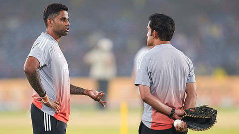 India's captain Suryakumar Yadav with Head coach Gautam Gambhir 