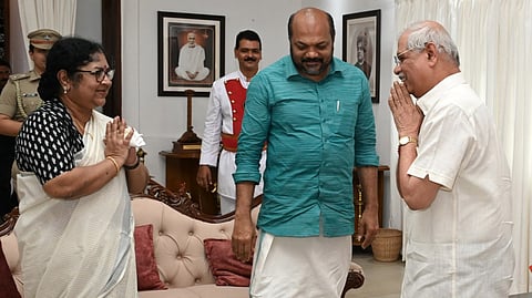 Governor Rajendra Arlekar,  Minister P Rajeev, R Bindu