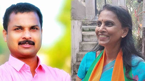Shasthamangalam councillor R Sreelekha sought Vattiyoorkavu MLA should vacate office 
