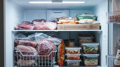 Meat in freezer