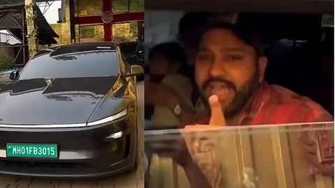 Rohit Sharma displayed anger towards fans who were trying to shake his hand. 
