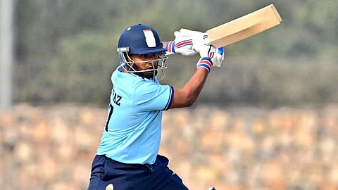 Sarfaraz Khan batting