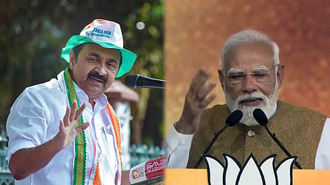 vd satheesan against Narendra Modi

