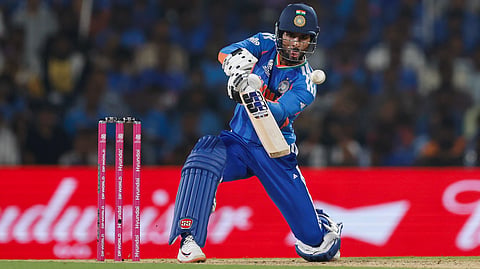 Tilak Varma batting