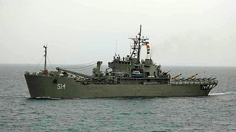 Iranian warship in Kochi 
