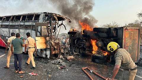 Bus fire