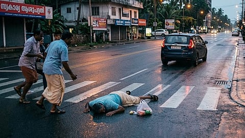 Car hits pedestrian