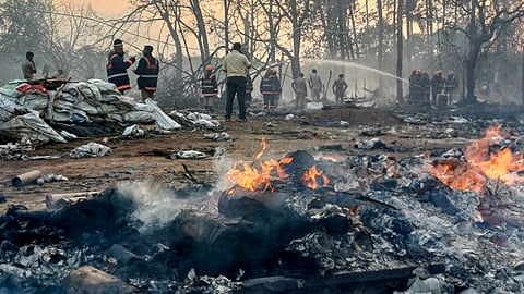 Explosion at fireworks factory