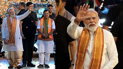Modi dons Bengali attire to mark BJP’s Bengal win