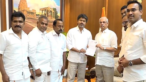 Vijay meets governor