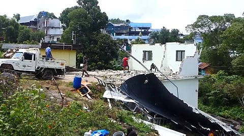 Pooppara eviction refers to the forced removal of families 
