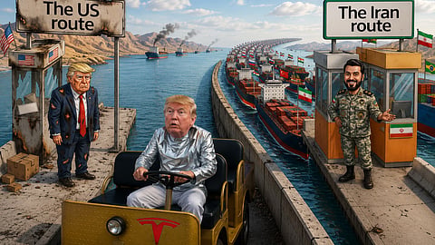 Trump's Cyber-truck gets stuck in Hormuz; Iran mocks
