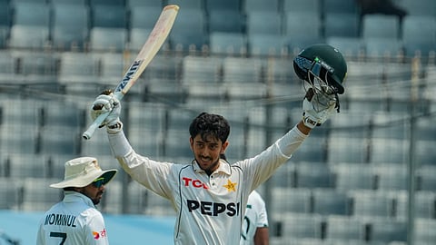 Azan Awais celebrating century