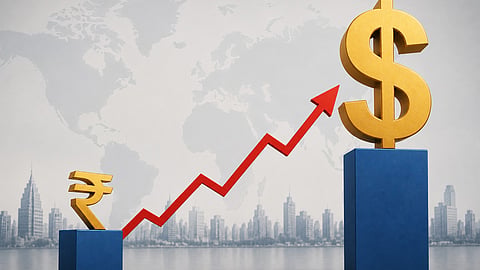 The value of the Indian rupee has fallen.
