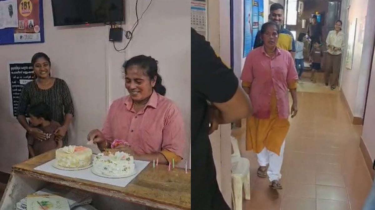 മൂന്നാർ പൊലീസ് സ്റ്റേഷനിൽ കുട്ടിയമ്മയ്ക്ക് അപ്രതീക്ഷിത പിറന്നാൾ സർപ്രൈസ്; വിഡിയോ വൈറൽ