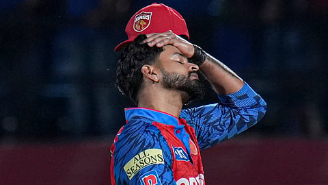 Punjab Kings' captain Shreyas Iyer reacts after Mumbai Indians won the Indian Premier League