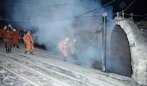 Massive gas explosion at the Liushenyu Coal Mine in Shanxi, China.
