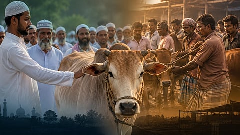 Hindu farmers claim they won't be able to feed themselves, while Muslim men return cows brought to be killed for Bakrid