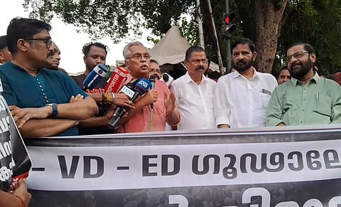 LDF protests against ED raid