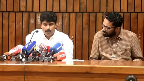 Journalists Protest Against Sriram Venkitaraman as He Attends Press Conference with Agriculture Minister T Siddique