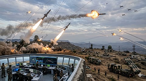 'Mission Sudarshan Chakra' as India's multi-layered missile defense shield; 'Project Kusa' long-range air defense