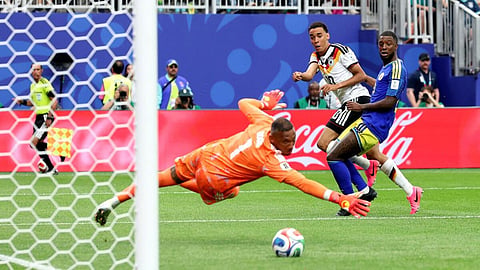 Jamal Musiala scores a goal