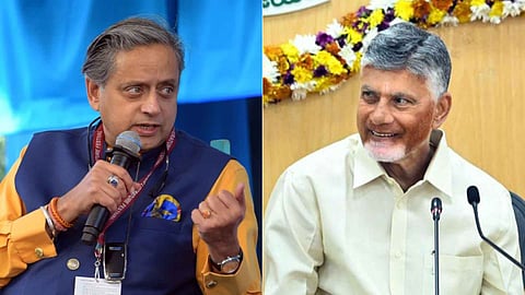 shashi tharoor, n chandrababdu naidu