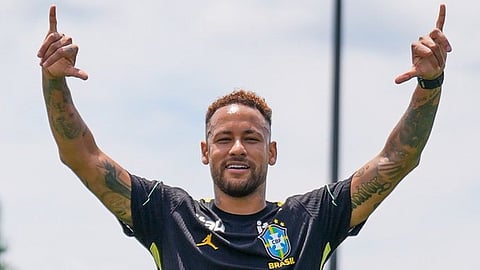 Neymar in training