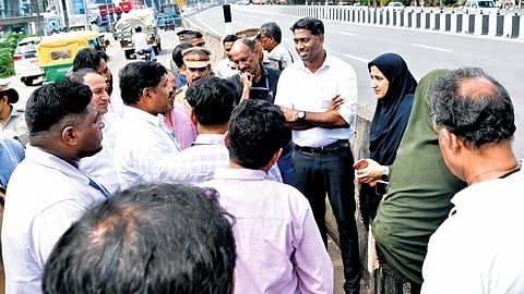 Arju Pandian at NH 66 site