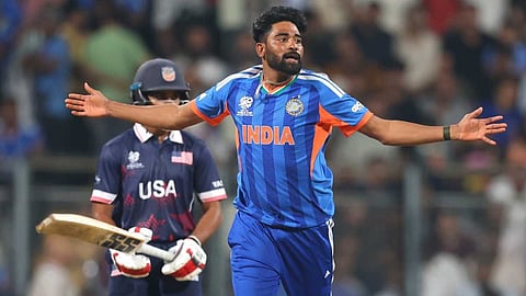 Mohammed Siraj wicket celebration