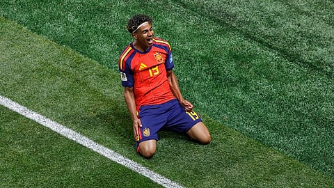 Lamine Yamal goal celebration