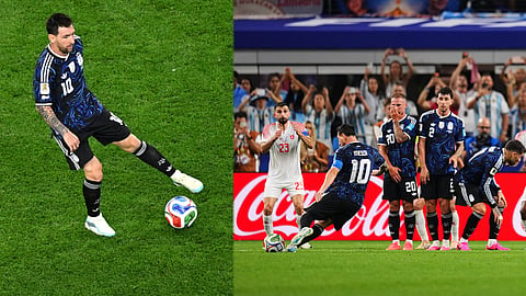Argentina's Lionel Messi (10) controls the ball during the World Cup Group J soccer match between Jordan and Argentina 