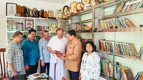 Visitors flock to the Narayana Narayana Library in Chittariparamba Chellathuvayal 