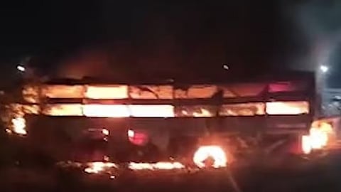 Catches Fire On Delhi-Mumbai Expressway