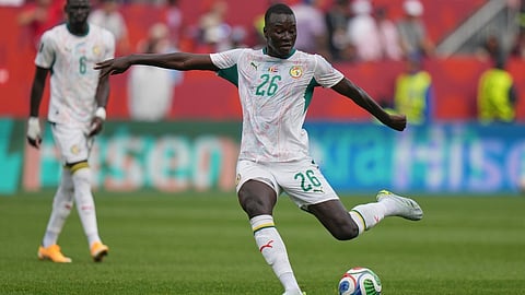 Senegal's Pape Gueye (26) plays during the World Cup Group I soccer match between Senegal and Iraq in Toronto 