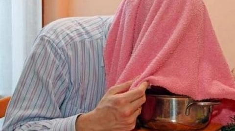 Steam inhalation for Infection