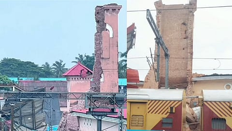 Building collapses at Kozhikode railway station