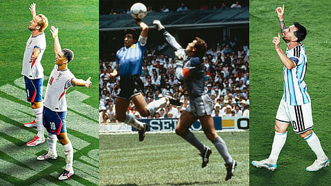 Diego Maradona's Hand of God messi kane