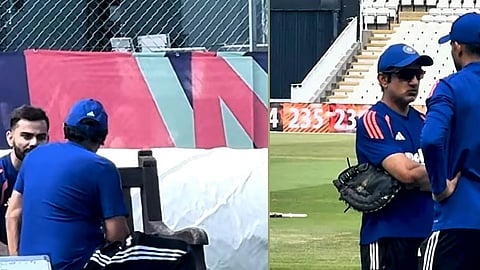 Virat Kohli, Gautam Gambhir  During Practice