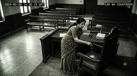black magic act inside court 