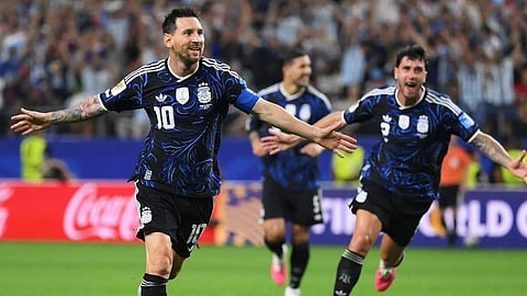 lional messi goal celebration