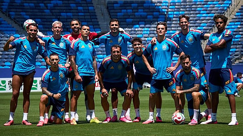 Spain team training