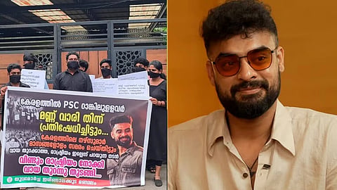 Yuva Morcha held a protest in front of Tovino Thomas's house in Irinjalakuda