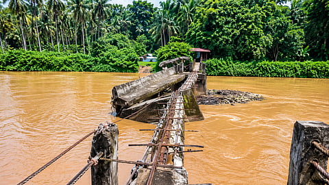 Uppala River Makeshift Bridge