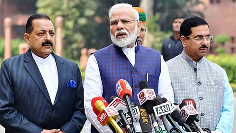 Narendra Modi, Jitendra Singh, Pralhad Joshi