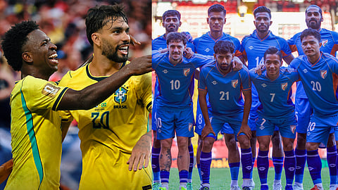 Indian football team, Brazil football team