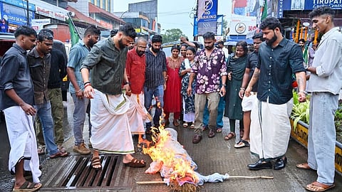 YM Protest Palakkad.
