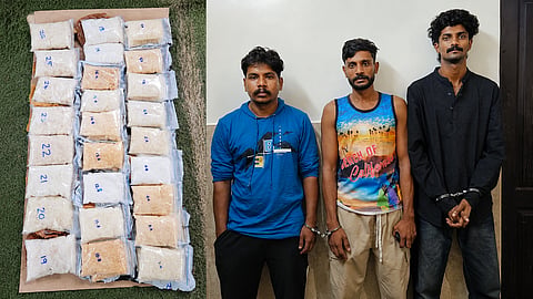In the biggest synthetic drug haul in the history of the Kerala Police,seized 12.8 kilograms of MDMA worth over ₹10 crore near Coimbatore