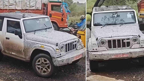 Mahindra Thar 3-door facelift 2026 spied