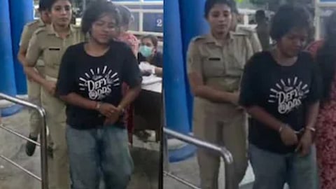 Drunk Woman Attacks Police 